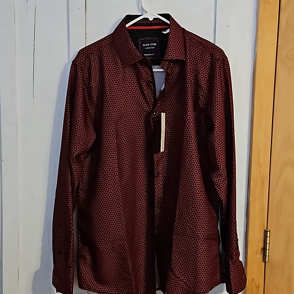 Men's silver stone collection size large